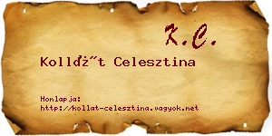 Kollát Celesztina névjegykártya